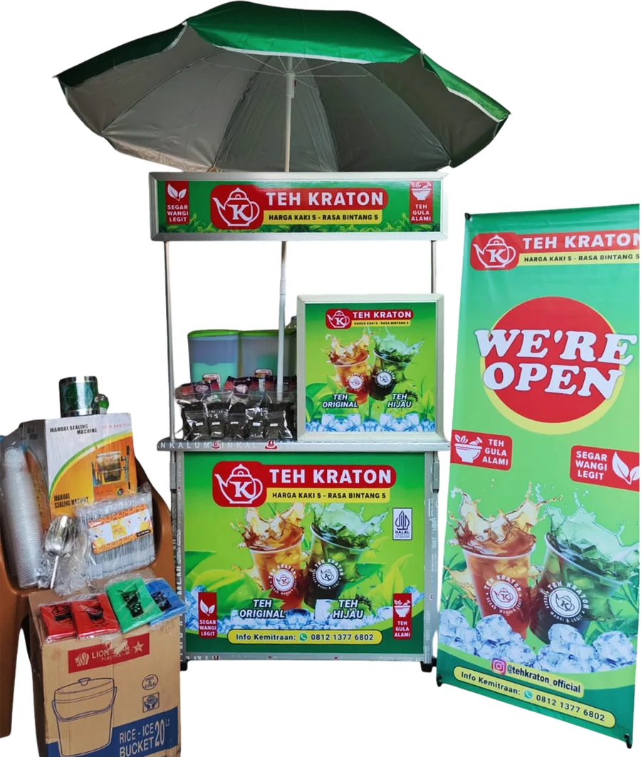 Booth portable Teh Kraton Indonesia