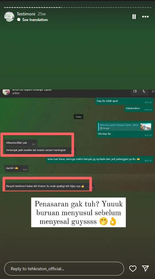 Story testimoni 30